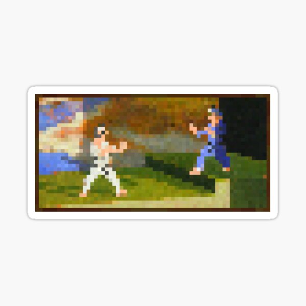 Item preview, 'Fighters' Minecraft Painting designed and sold by Vintage Visions Art.