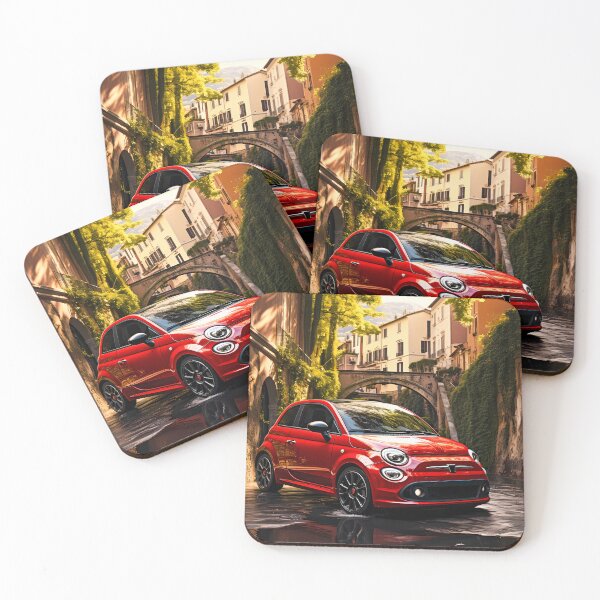 Item preview, Italian Sports Car Reflected On Picturesque Old Town Street designed and sold by RevUpDesign.