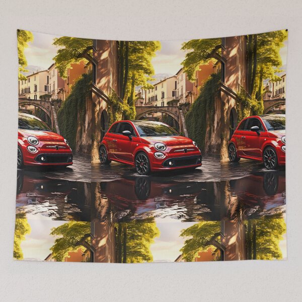 Item preview, Italian Sports Car Reflected On Picturesque Old Town Street designed and sold by RevUpDesign.