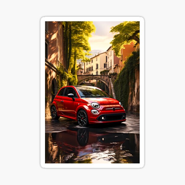 Item preview, Italian Sports Car Reflected On Picturesque Old Town Street designed and sold by RevUpDesign.