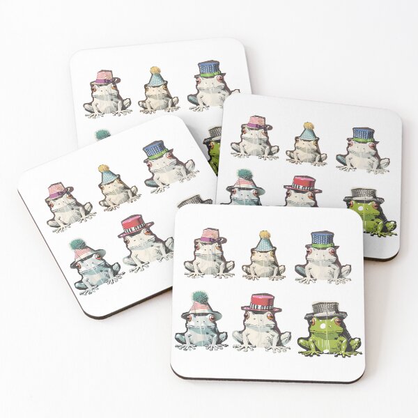 Item preview, Funky Frogs in Fancy Hats – Quirky Party Amphibians designed and sold by meaowclub.
