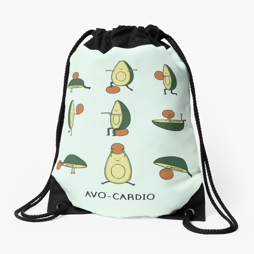 Avo-cardio Drawstring Bag