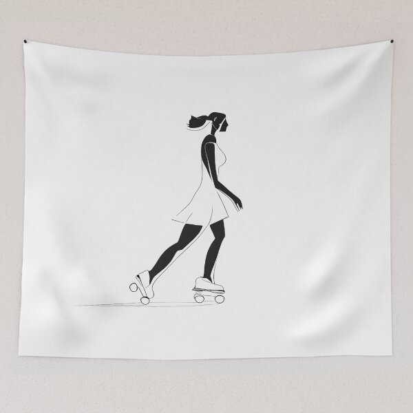 Item preview, Roller Skater Flow - Line Art Vibe designed and sold by ShadowAndSlate.