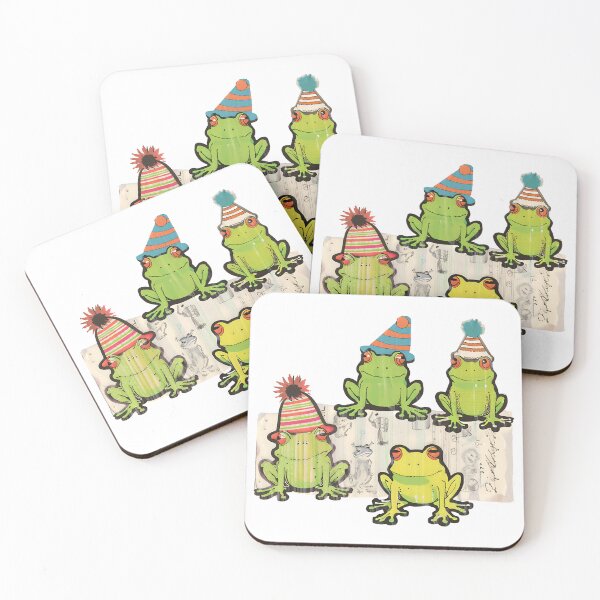 Item preview, Funky Frogs in Fancy Hats – Quirky Party Amphibians designed and sold by meaowclub.