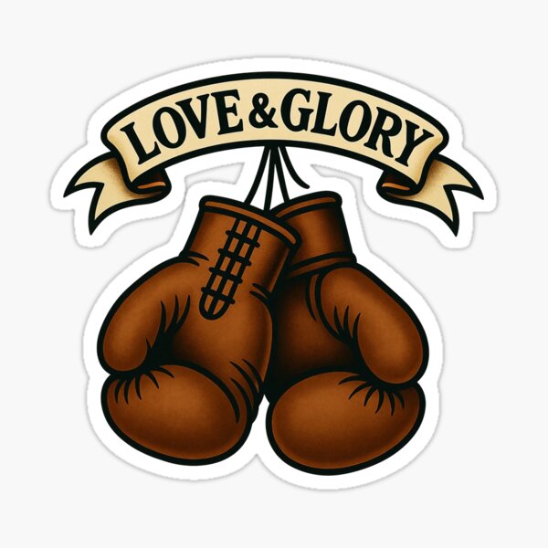 Boxing Lover Vintage Style Sticker