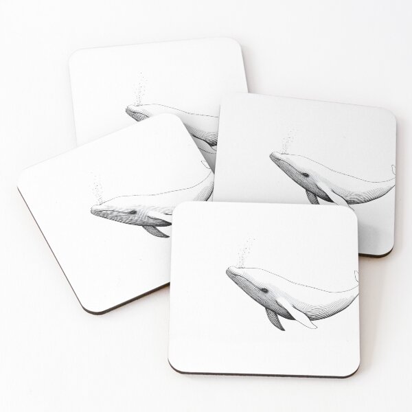 Item preview, Whale Serenity - Line Art Ocean designed and sold by ShadowAndSlate.
