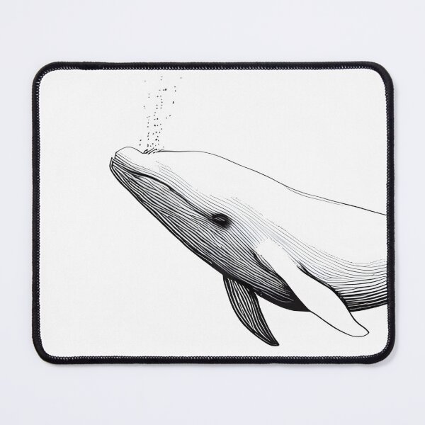 Item preview, Whale Serenity - Line Art Ocean designed and sold by ShadowAndSlate.