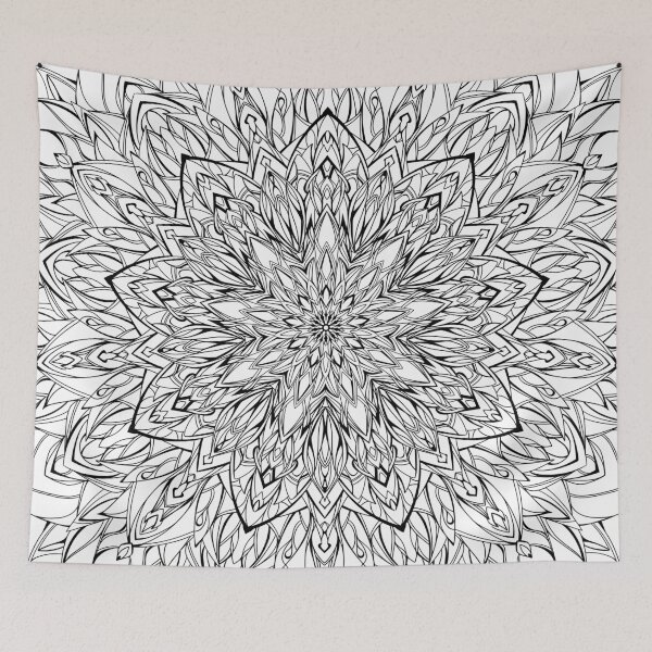 Item preview, Mandala "Galactic Flower" full page  designed and sold by Soelly.
