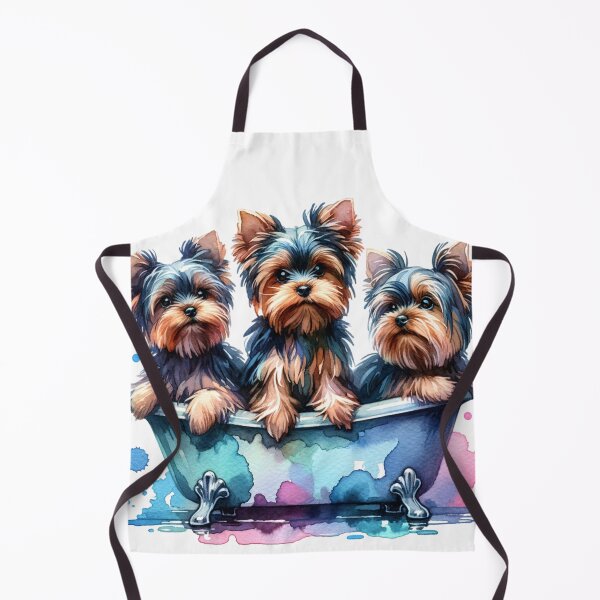 Item preview, Yorkie Dogs in Grooming Tub designed and sold by Bichon Boutique.
