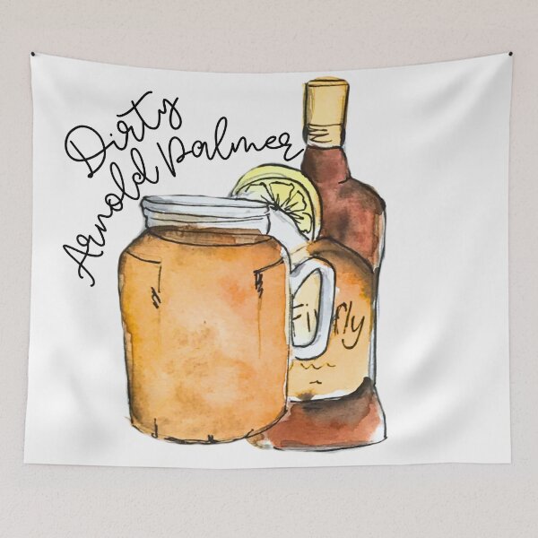 Item preview, Dirty Arnold Palmer Watercolor Cocktail  designed and sold by skybluepink studio.