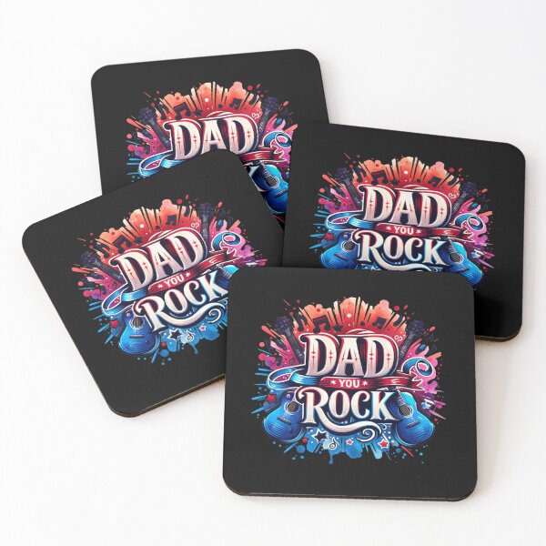 Item preview, Rockstar Dad Graphics – Loving music design for super dads – guitars, notes, hero message designed and sold by KolbaVison.