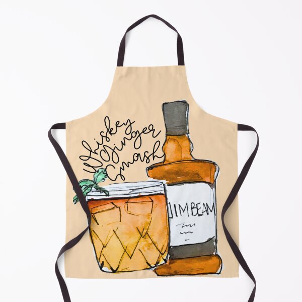 Item preview, Whiskey Ginger Smash Watercolor Cocktail designed and sold by skybluepink studio.