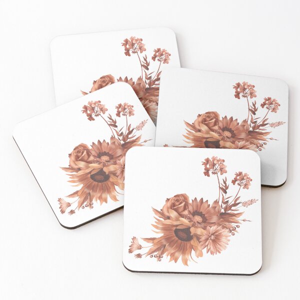 Item preview, Autumn bouquet of garden flowers in terracotta color. Herbarium designed and sold by XDenisova.