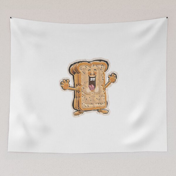 Item preview, Happy Toast Party – Dancing Bread Cartoon Sticker designed and sold by meaowclub.