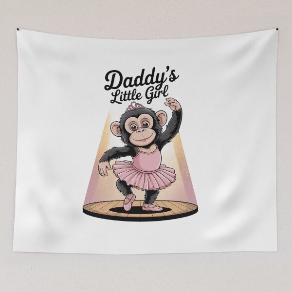 Item preview, Monkey Ballerina Daddy's Little Girl designed and sold by MonkiFlipp.