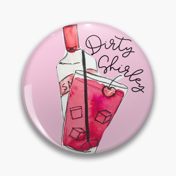 Item preview, Dirty Shirley Temple Watercolor Cocktail designed and sold by skybluepink studio.