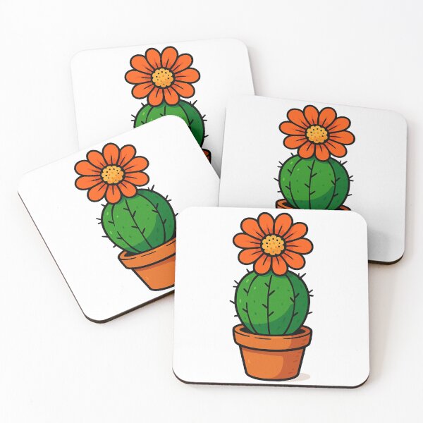 Item preview, Small cactus with orange flower designed and sold by miguel-ozz.