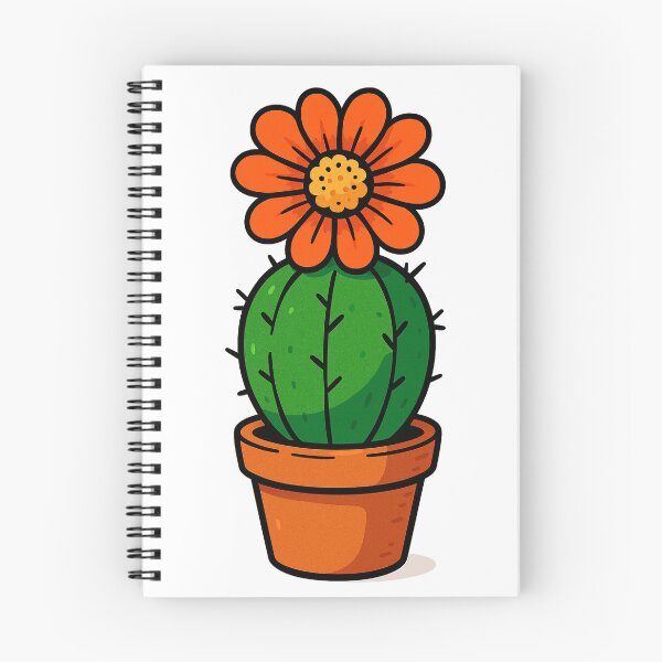 Item preview, Small cactus with orange flower designed and sold by miguel-ozz.