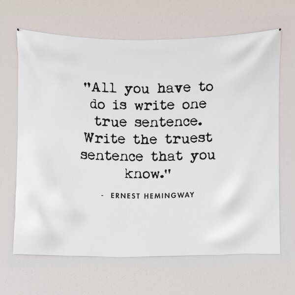 Item preview, Ernest Hemingway - All you have to do is write one true sentence designed and sold by AlanPun.