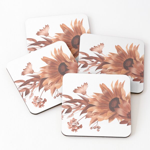 Item preview, Autumn bouquet of garden flowers in terracotta color. Herbarium designed and sold by XDenisova.