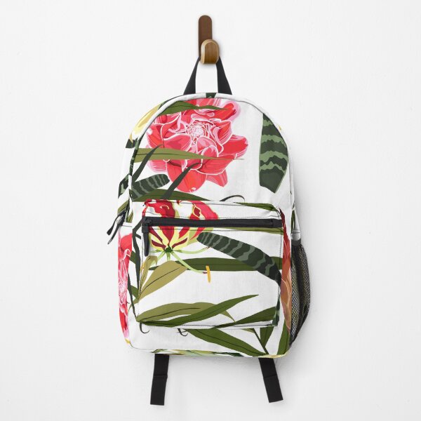 Item preview, Hand drawn seamless tropical floral pattern with red guzmania flowers and others and many kind of tropical leaves. designed and sold by MatyKotiv.