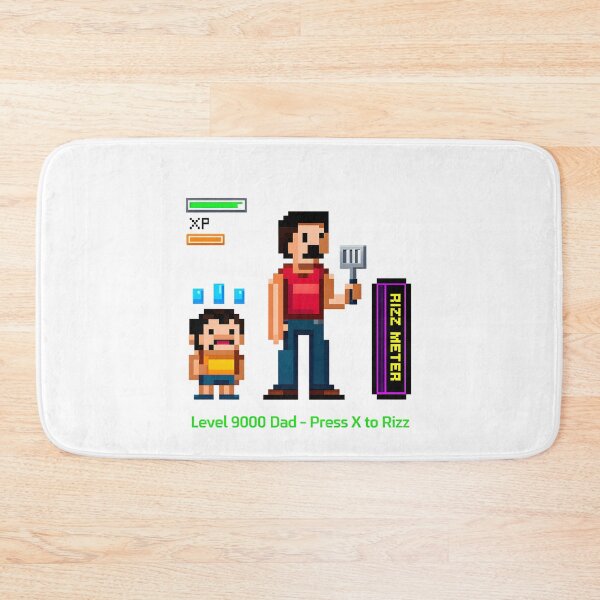 Item preview, Level 9000 Dad – Press X to Rizz | Pixel Gamer Father’s Day Digital Art 2025 designed and sold by AnnDesignStudio.