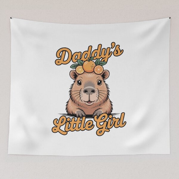 Item preview, Cute Capybara Daddy's Little Girl designed and sold by MonkiFlipp.