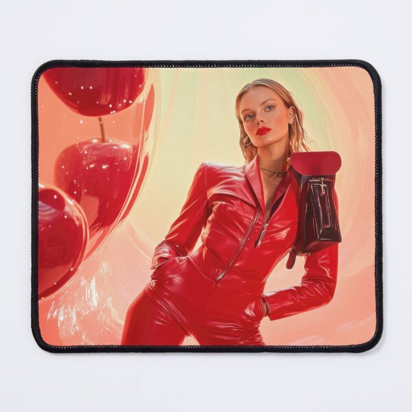 Item preview, Red-clad model with cherries designed and sold by anytka.