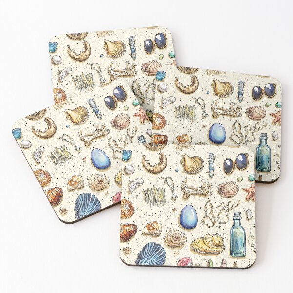 Item preview, Gentle Shoreline Finds in Coastal Watercolor Style designed and sold by Piotrek0001.