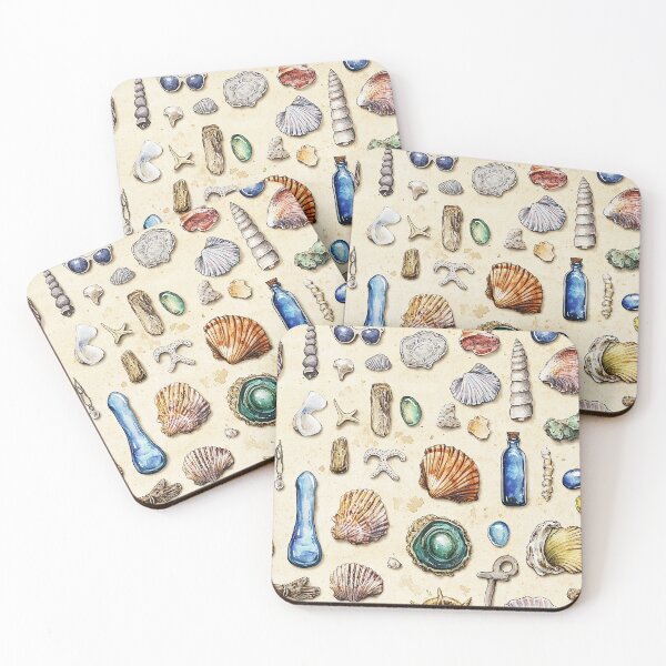 Item preview, Beachside Collection with Driftwood, Shells and Glass designed and sold by Piotrek0001.
