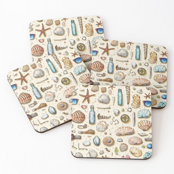 Item preview, Washed Ashore Objects in Peaceful Seaside Arrangement designed and sold by Piotrek0001.