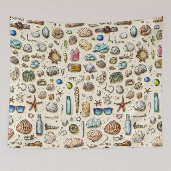 Item preview, Washed Ashore Objects in Peaceful Seaside Arrangement designed and sold by Piotrek0001.