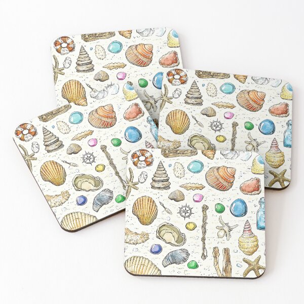 Item preview, Ocean-Inspired Elements on Soft Textured Background designed and sold by Piotrek0001.