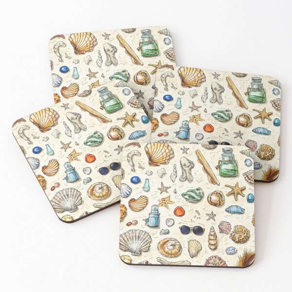 Item preview, Watercolor Arrangement of Forgotten Coastal Treasures designed and sold by Piotrek0001.
