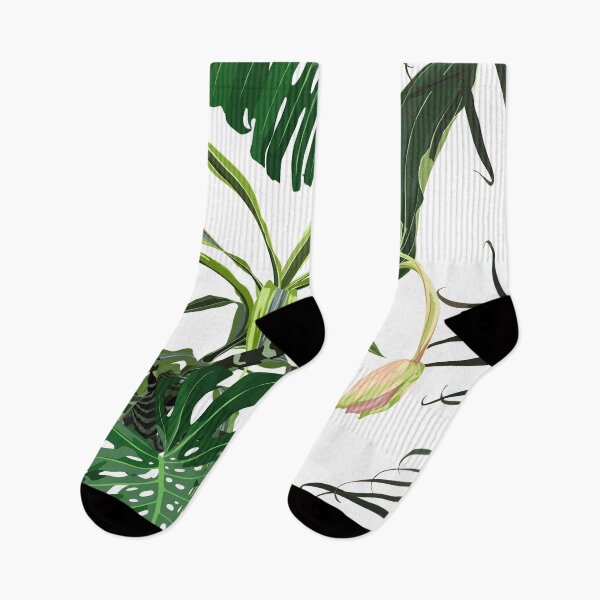 Item preview, Hand drawn seamless tropical floral pattern with red guzmania flowers and many kind of tropical leaves.  designed and sold by MatyKotiv.
