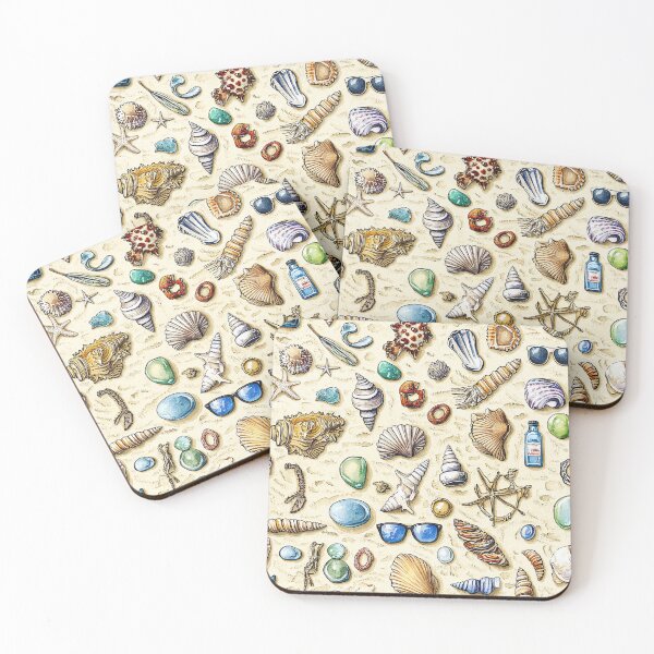 Item preview, Dreamy Marine Items on Soft Sand Texture designed and sold by Piotrek0001.