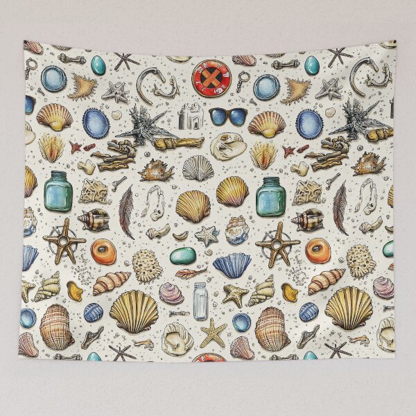 Item preview, Summer Shore Finds in Soft Natural Watercolors designed and sold by Piotrek0001.