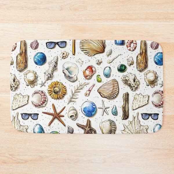 Item preview, Seaside Keepsakes Displayed on Earthy Toned Canvas designed and sold by Piotrek0001.