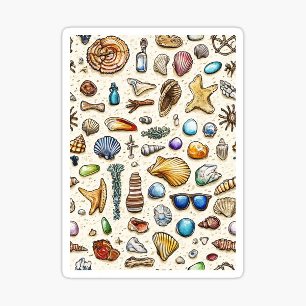 Item preview, Calm Ocean Souvenirs Arranged in Harmonious Style designed and sold by Piotrek0001.