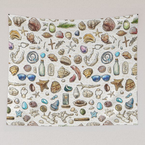 Item preview, Sea Glass and Shells in Delicate Composition designed and sold by Piotrek0001.