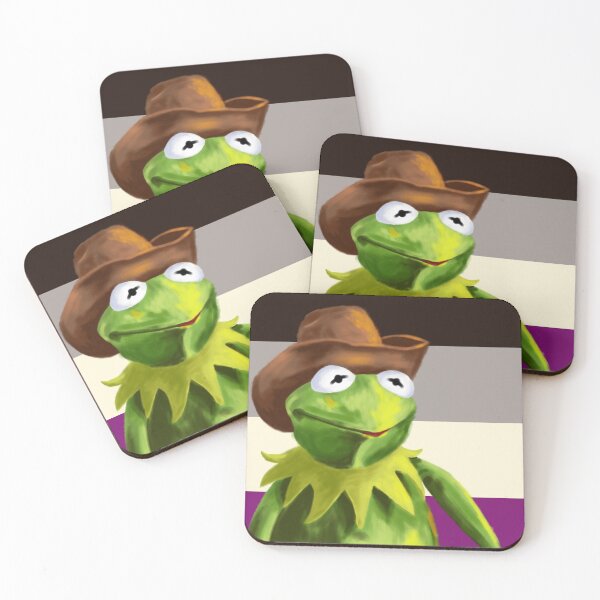 Item preview, Asexual Pride Cowboy Kermit designed and sold by LondonPanoArt.