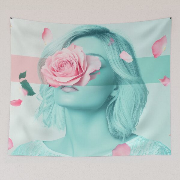 Item preview, Woman with rose effect and petals designed and sold by anytka.