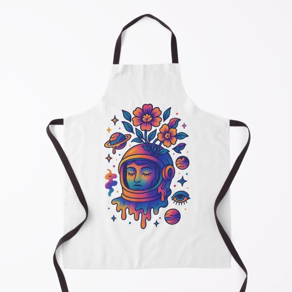 Item preview, Surreal Astronaut Head with Blooming Flowers designed and sold by stylishdzign.