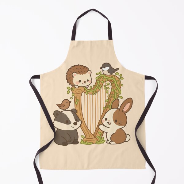 Item preview, Kawaii Animals Woodland Badger Bunny Hedgehog Harp Harmony designed and sold by Maljonic.
