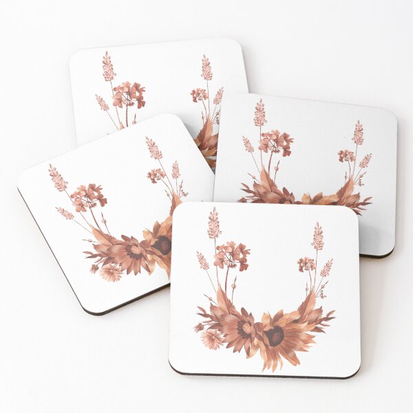 Item preview, Autumn bouquet of garden flowers in terracotta color. designed and sold by XDenisova.