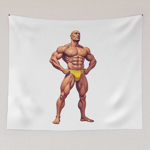 Item preview, Ultra Muscular Bodybuilder Sticker – Bold Fitness Art #113 designed and sold by ForeverPrintsOK.