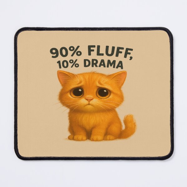 Item preview, 90% Fluff, 10% Drama – Sad Kitty Edition designed and sold by Studiokif.
