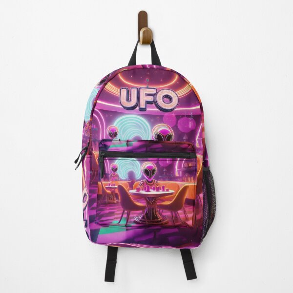 Item preview, Retro Alien Café Vibes with Neon Cosmic Style designed and sold by ChernivtsiSkoda.