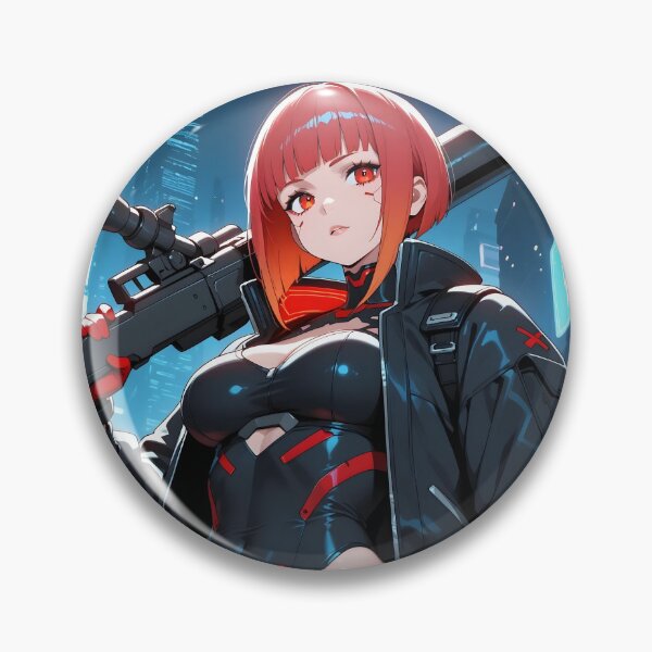 Item preview, Futuristic cyberpunk girl with bazooka designed and sold by Planet Utoppia.
