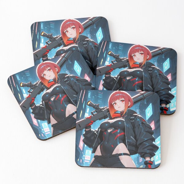 Item preview, Futuristic cyberpunk girl with bazooka designed and sold by Planet Utoppia.
